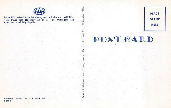 Wildlife Restaurant - Old Postcard (newer photo)